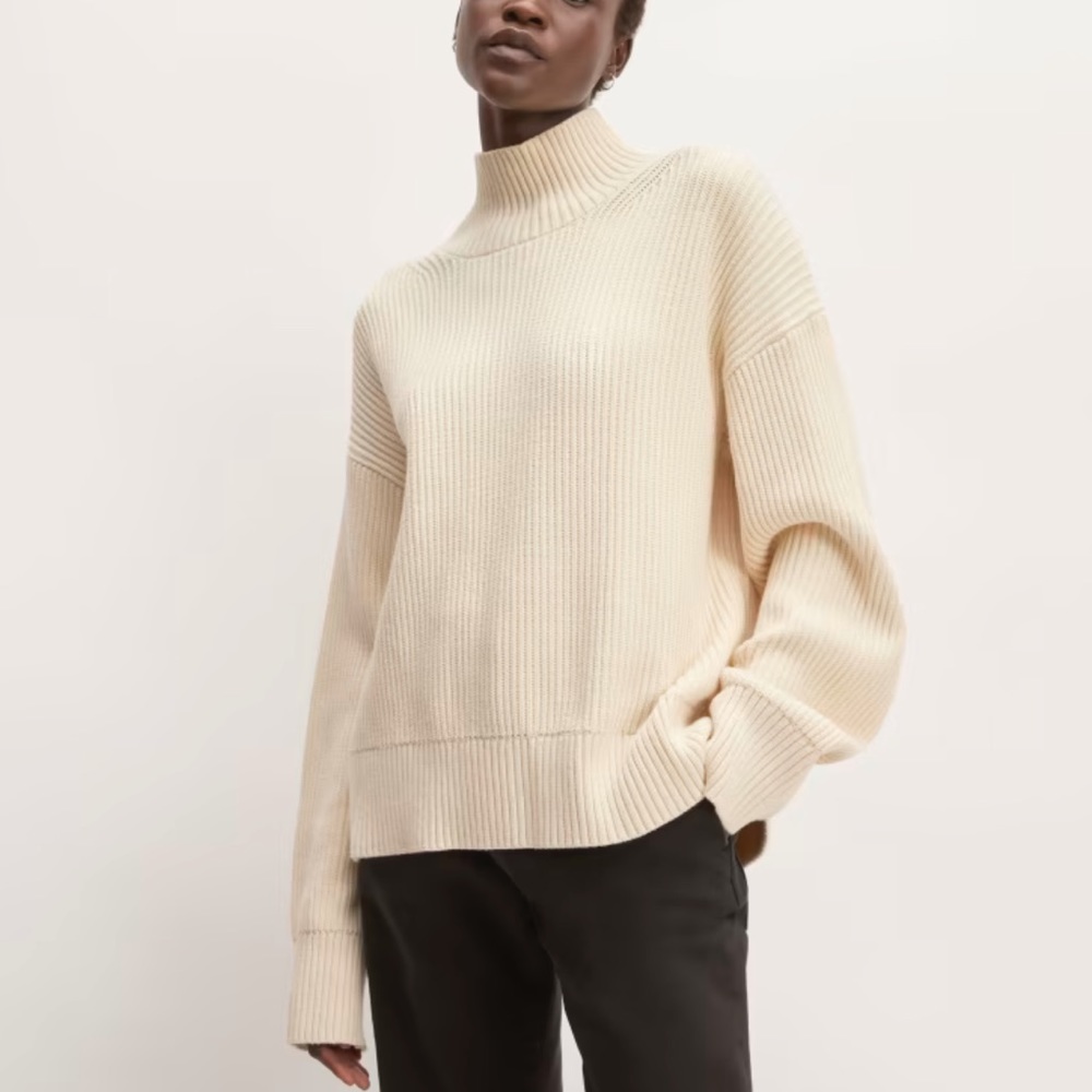 EVERLANE Boxy Turtleneck in Everyday Cotton